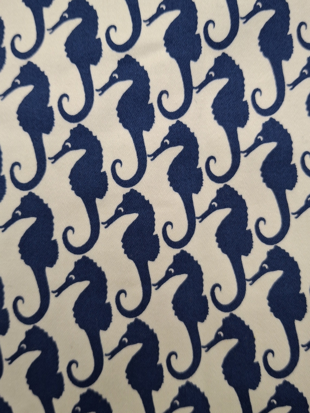 J. Crew Navy and White Seahorse-Pattern Mini Skirt, Size 2 - Picture 3 of 7